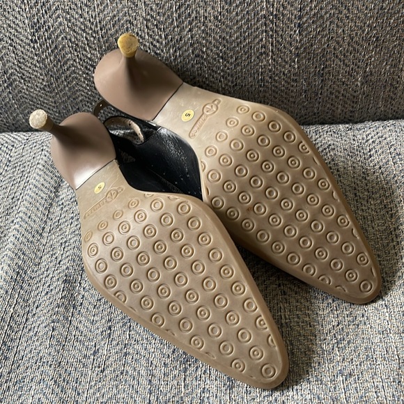 Mosquitos Women’s Black Perforated Leather Sling Back kittens Shoes Size: 5 - Picture 8 of 13